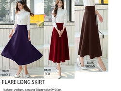 Mid Length Flare Skirt