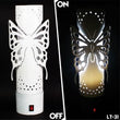 Lampu Tidur Tabung - Motif Timbul Kupu-Kupu Cantik