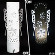 Lampu Tidur Tabung - Motif Timbul Kupu-Kupu Cantik