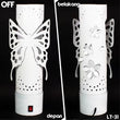 Lampu Tidur Tabung - Motif Timbul Kupu-Kupu Cantik