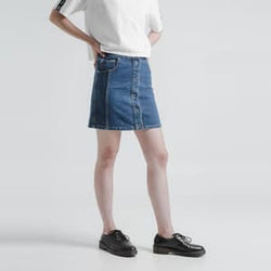 VERV A LINE SKIRT - BLUE
