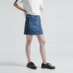 VERV A LINE SKIRT - BLUE