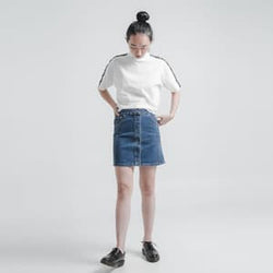 VERV A LINE SKIRT - BLUE