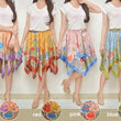 Rok Asimetris Batik Satin Silk Etnik AllSize