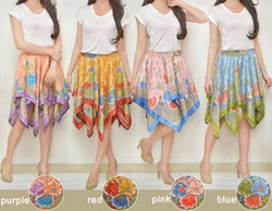 Rok Asimetris Batik Satin Silk Etnik AllSize