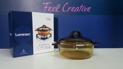 Panci Luminarc Vitro - Blooming Casserole Amber (1 Liter)