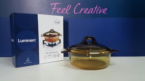 Panci Luminarc Vitro - Blooming Casserole Amber (1 Liter)