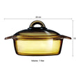 Panci Luminarc Vitro - Blooming Casserole Amber (1 Liter)
