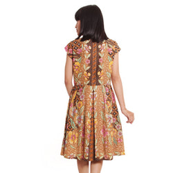 MAISIE DRESS BATIK - GAUN WANITA COKLAT