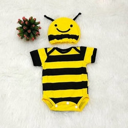 Jumper Bayi Lebah + Topi Baju Jumpsuit Kostum Karakter Baby Bee