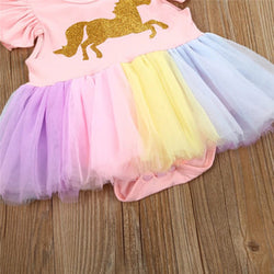 Dress Bayi - Unicorn Glittery Romper Dress