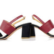 Amazara Bianca Black Maroon Heels
