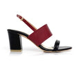 Amazara Bianca Black Maroon Heels