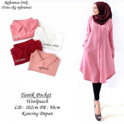 Tunik Pocket - Apricot