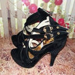 High Heels Wanita Hitam Tali