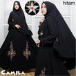 Gamis Camelia Syari Bordir Bunga 2in1