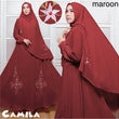 Gamis Camelia Syari Bordir Bunga 2in1