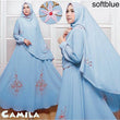 Gamis Camelia Syari Bordir Bunga 2in1
