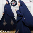 Gamis Camelia Syari Bordir Bunga 2in1