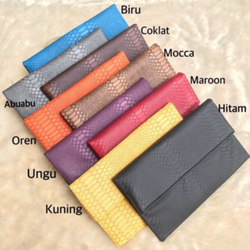 ZARA CLUTCH KULIT ULAR