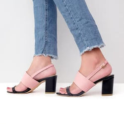 Amazara Bianca Black Pink Heels