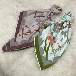 Scarf Square Maxmara Panel Bunga Kipas