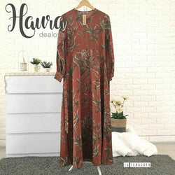 Gamis Shafeeya - Haura Bamboo Teracota