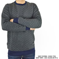 SWEATER MOTIF PRINT CORAK ABU PRIA
