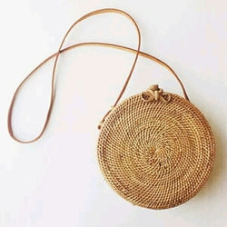 TAS ROTAN BALI BULAT 15CM